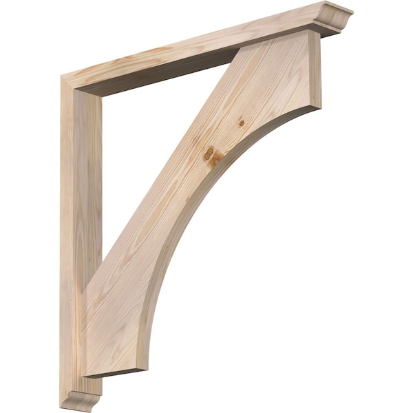 Ekena Millwork Westlake Traditional Smooth Bracket w/ Offset Brace, Douglas Fir, 3 1/2"W x 28"D x 28"H BKT0402X28X28WTL01SDF - main